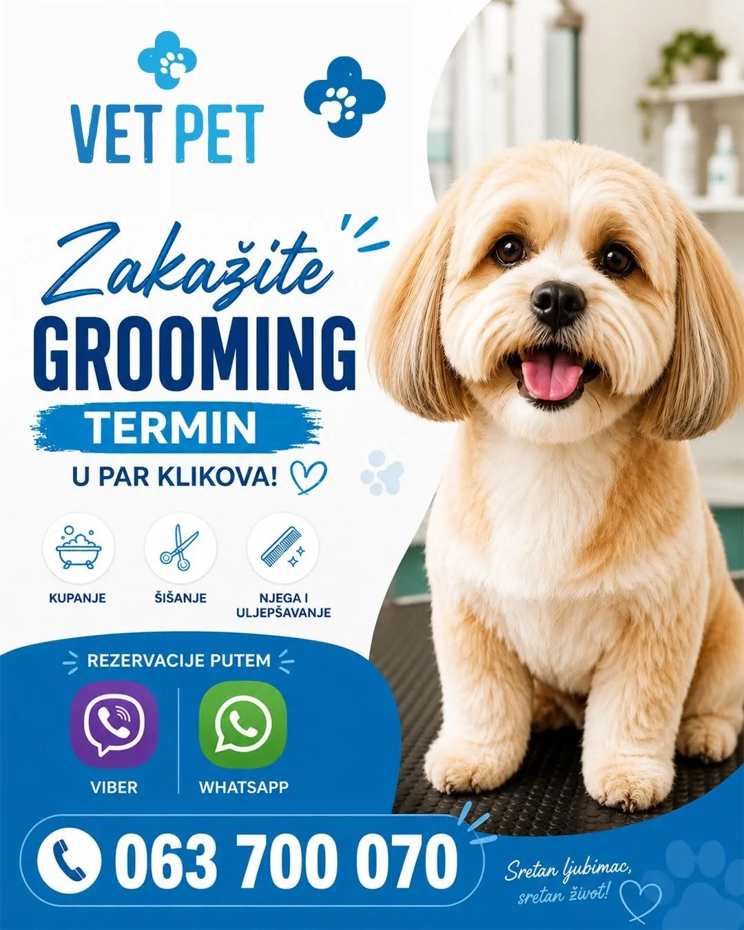 Veterinarska stanica VET PET D.O.O. Široki Brijeg - Grooming i Tretmani Ulješpavanja